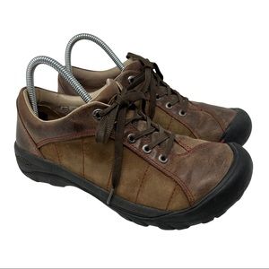 Keen Presidio Womens Size 9.5 Brown Leather Outdoor Hiking Shoes